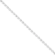 Chaîne strass en Laiton avec cristal taillé 3.20 mm - Argenté - Crystal x50cm