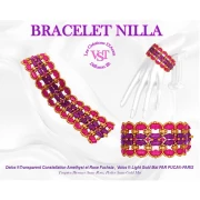 Perles en verre Delos® par Puca® 6x11 mm - Tr Constellation Rose Fuchsia x10g