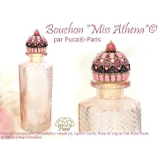 Perles en verre Hélios® par Puca® 6x10 mm - Transparent Constellation Red x10g