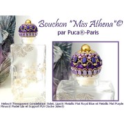 Perles en verre Hélios® par Puca® 6x10 mm - Transparent Constellation Violet x10g