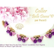 Perles en verre Hélios® par Puca® 6x10 mm - Metal Shine Maroon x10g