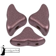 Perles en verre Hélios® par Puca® 6x10 mm - Metal Shine Plum x10g