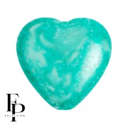 Perle coeur en verre 16x15 mm - Mishmash Emerald x1|raw }}