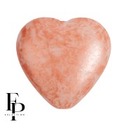 Perle coeur en verre 16x15 mm - Mishmash Peach x1