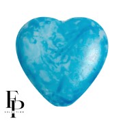 Perle coeur en verre 16x15 mm - Mishmash Turquoise x1|raw }}