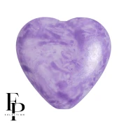 Perle coeur en verre 16x15 mm - Mishmash Violet x1