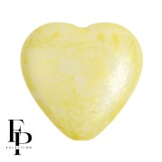 Perle coeur en verre 16x15 mm - Mishmash Yellow x1|raw }}