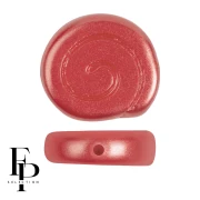 Perles escargot en verre 13 mm - Pastel Dark Coral x6