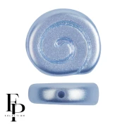 Perles escargot en verre 13 mm - Pastel Light Sapphire x6
