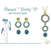 Perles escargot en verre 13 mm - Pastel Light Sapphire x6