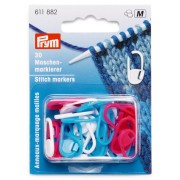 Set de 30 anneaux marqueurs de maille 22x10 mm en plastique avec fermeture