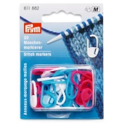 Set de 30 anneaux marqueurs de maille 22x10 mm en plastique avec fermeture