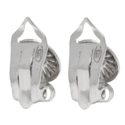 Clips d'oreilles ronds fantaisie 8 mm avec anneau ouvert - Argent 925 x2