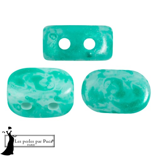 Perles en verre Lipsi® par Puca® 4x6 mm - Mishmash Emerald x10g