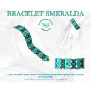Perles en verre Lipsi® par Puca® 4x6 mm - Mishmash Emerald x10g