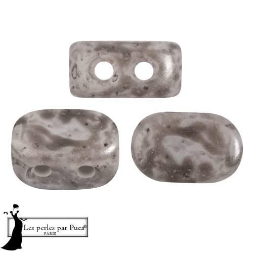 Perles en verre Lipsi® par Puca® 4x6 mm - Mishmash Taupe x10g