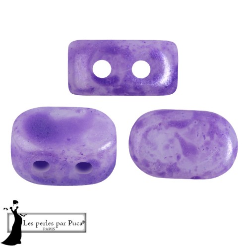 Perles en verre Lipsi® par Puca® 4x6 mm - Mishmash Violet x10g