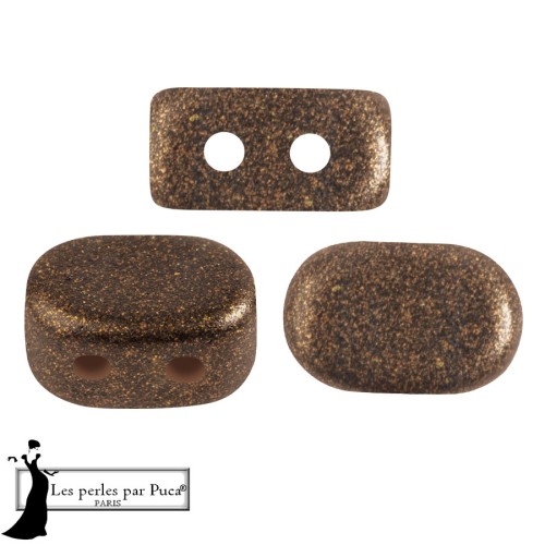 Perles en verre Lipsi® par Puca® 4x6 mm - Bronze Anthracite x10g