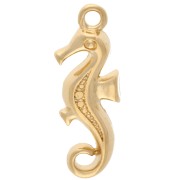 Pendentif hippocampe 23x8 mm - Doré à l'or fin x1|raw }}