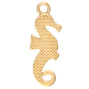 Pendentif hippocampe 23x8 mm - Doré à l'or fin x1