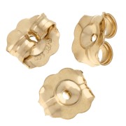 Poussoirs - Poussettes pour clous d'oreilles 5x5.5 mm - Gold Filled (or laminé) x4