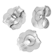 Poussoirs - Poussettes pour clous d'oreilles 5x5.5 mm - Argent 925 x4