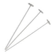 Clous tête plate 25x0.4 mm - tête du clou 3 mm - Argent 925 x10|raw }}