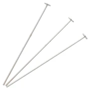 Clous tête plate 40x0.7 mm - tête du clou 3 mm - Argent 925 x6