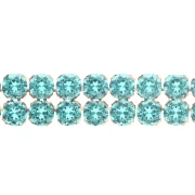 PureCrystal Crystal Mesh 40001 2 rangs 5.3 mm Reinvented Caribbean Green Doré x5cm