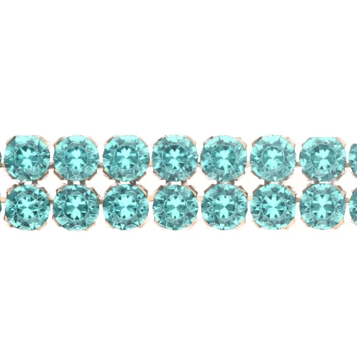 PureCrystal Crystal Mesh 40001 2 rangs 5.3 mm Reinvented Caribbean Green Doré x5cm