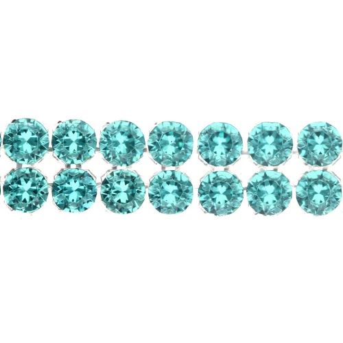 PureCrystal Crystal Mesh 40001 2 rangs 5.3mm - Reinvented Caribbean Green x5cm