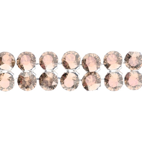 PureCrystal Crystal Mesh 40001 2 rangs 5.3 mm - Crystal Bronze x5cm