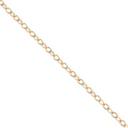 Chaîne maille Jaseron limée 3.6 mm - Plaqué Or 3 microns x20cm|raw }}
