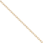 Chaîne maille Jaseron limée 3.6 mm - Plaqué Or 3 microns x20cm