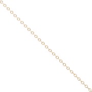 Chaîne maille Fantaisie cercle strié 3.15 mm - Plaqué Or 3 microns x20cm|raw }}