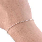 Chaîne maille Jaseron limée 1.7 mm - Argent 925 x50cm