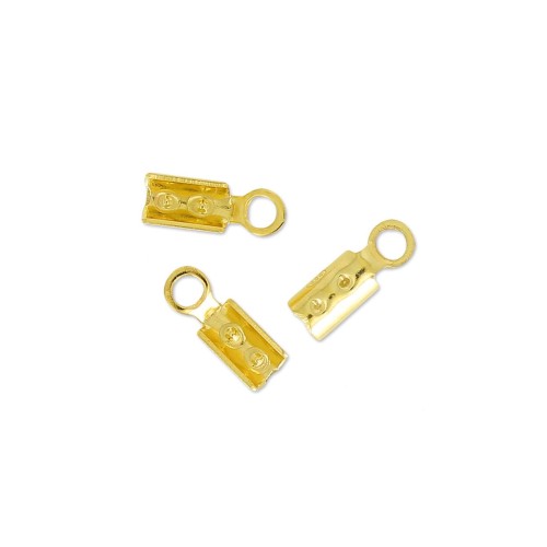 Pince lacet rond 2 mm - Argent 925 Doré x10