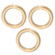 Doré - Or 18K - 750/1000 - Anneaux ouverts 6x1 mm - Acier inoxydable 316L Doré x100 Anneaux ouverts 6x1 mm - Acier inoxydable 316L Doré x100