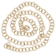 Anneaux ouverts 7x1 mm - Acier inoxydable 316L Doré x100