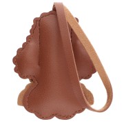 Pendentif chien caniche 9x7 cm pour bijou de sac - PU - Marron x1