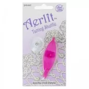 Navette - Tatting Shuttle Aerlit Sparkle Pink Pearls x1