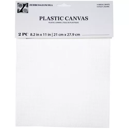 Feuilles Toiles Canevas Plastique à Broder et découper 21x27.9cm n°14 x2