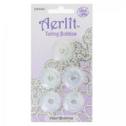 Assortiment de 5 Aerlit Tatting Bobbins Pearl