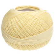 Fil de coton Lizbeth taille 20 - Light Yellow n°615 x192m