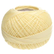 Fil de coton Lizbeth taille 20 - Light Yellow n°615 x192m