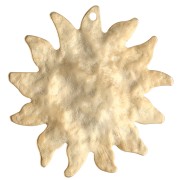 Pendentif soleil martelé 31 mm - Doré à l'or fin satiné x1