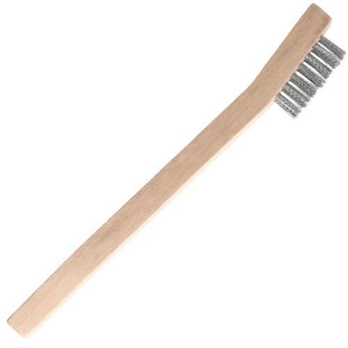 Brosse métallique acier 36 mm - 3 rangs - poils longs durs x1