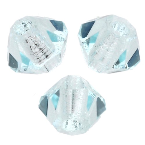 Perles toupies Preciosa - Rondelle Bead 3 mm - Silver Aquamarine x30