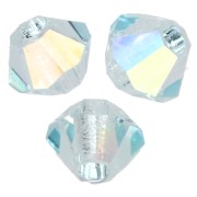 Perles toupies Preciosa - Rondelle Bead 3 mm - Silver Aquamarine AB x30