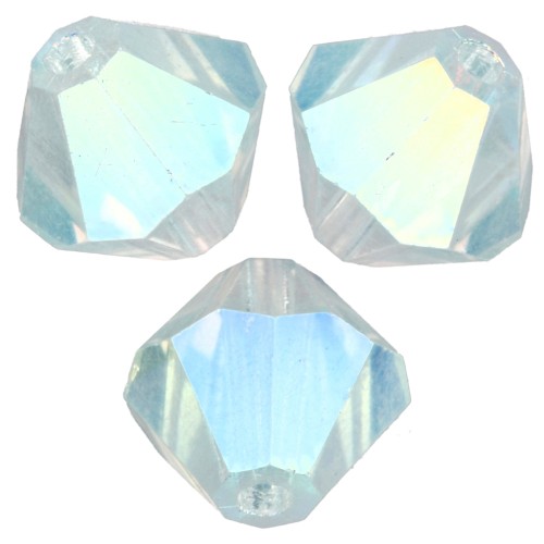 Perles toupies Preciosa - Rondelle Bead 4 mm - Silver Aquamarine AB 2X x30